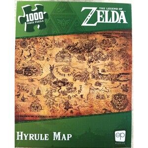The Legend of Zelda 1000 Piece Jigsaw Puzzle Hyrule Map by The OP Puzzles
